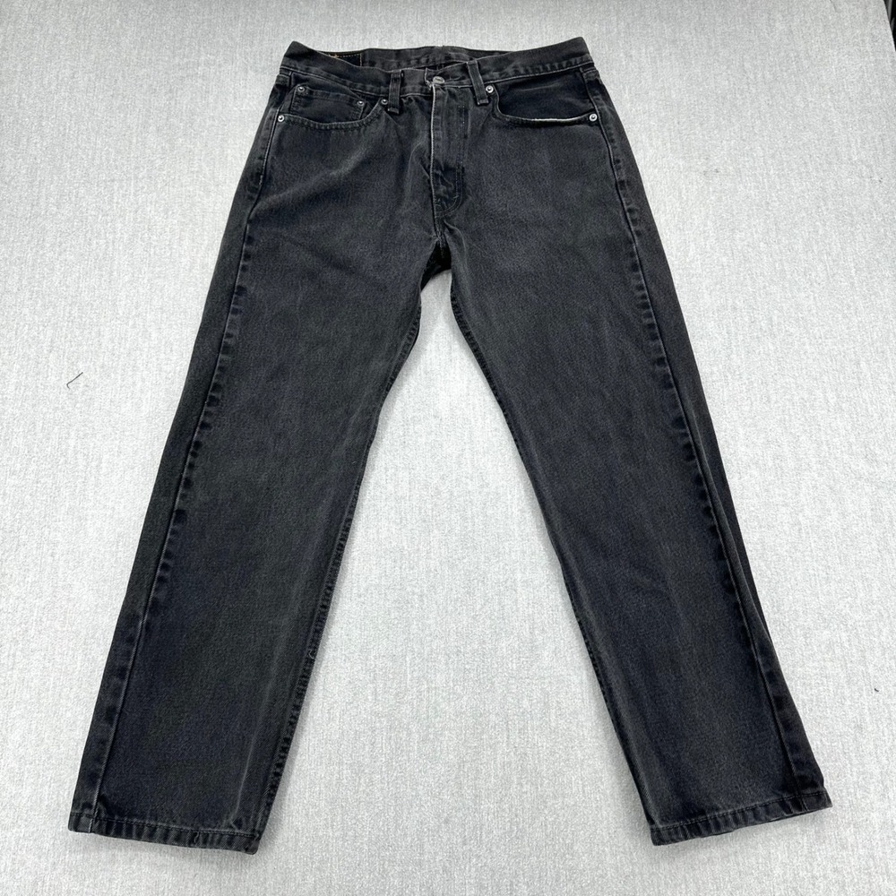 Levi's 505 Jeans Men's 33x30 Black Regular Fit Straight Leg Denim